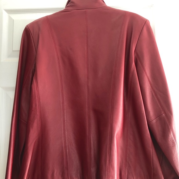 Red leather Jacket - Picture 2 of 6